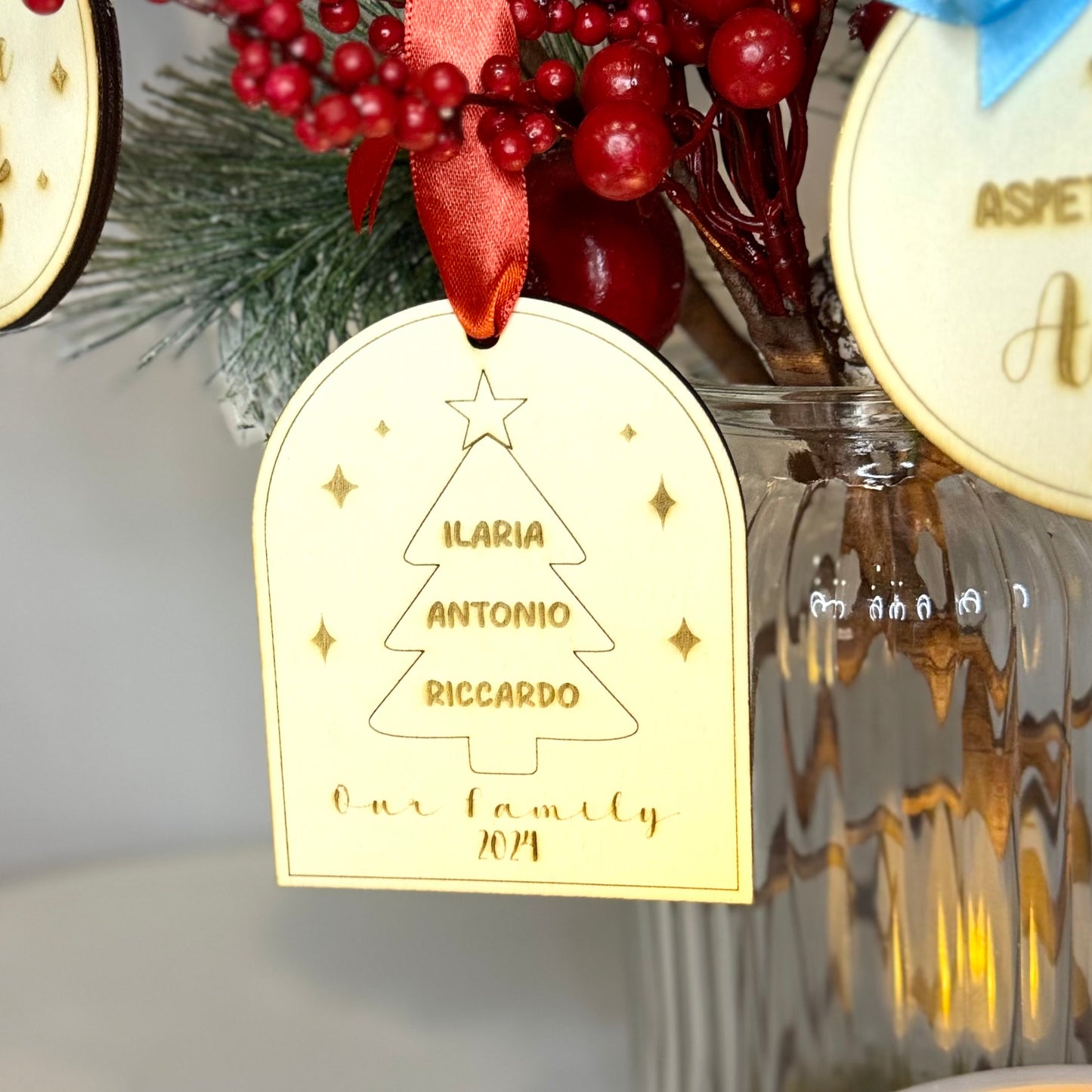 DECORAZIONI ALBERO IN LEGNO